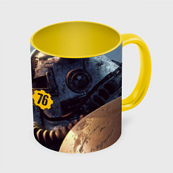 Кружка 3D FALLOUT76, цвет: 3D-белый + желтый