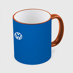 Кружка 3D Volkswagen, цвет: 3D-оранжевый кант