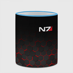 Кружка 3D MASS EFFECT N7, цвет: 3D-небесно-голубой кант — фото 2