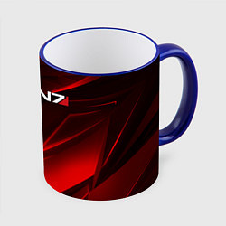 Кружка 3D MASS EFFECT N7, цвет: 3D-синий кант