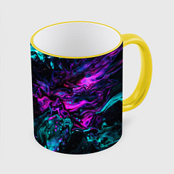 Кружка 3D ABSTRACT, цвет: 3D-желтый кант