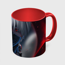 Кружка 3D TOKYO GHOUL, цвет: 3D-белый + красный