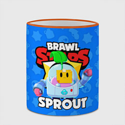 Кружка 3D BRAWL STARS SPROUT, цвет: 3D-оранжевый кант — фото 2