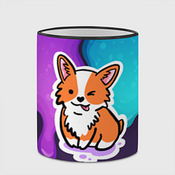 Кружка 3D Милый корги, цвет: 3D-черный кант — фото 2