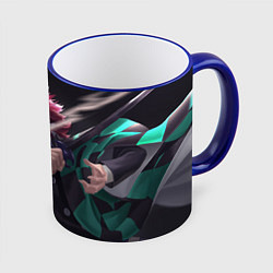 Кружка 3D KIMETSU NO YAIBA, цвет: 3D-синий кант