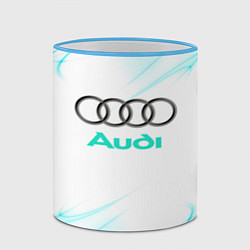 Кружка 3D Audi, цвет: 3D-небесно-голубой кант — фото 2