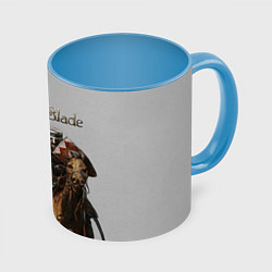 Кружка 3D Mount and Blade, цвет: 3D-белый + небесно-голубой