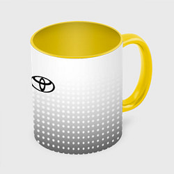 Кружка 3D Toyota, цвет: 3D-белый + желтый