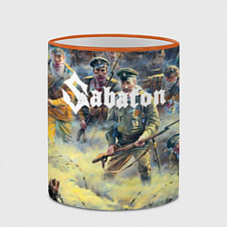 Кружка 3D Sabaton, цвет: 3D-оранжевый кант — фото 2