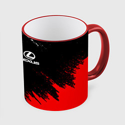 Кружка 3D LEXUS, цвет: 3D-красный кант