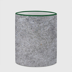 Кружка 3D Серый бетон, цвет: 3D-зеленый кант — фото 2