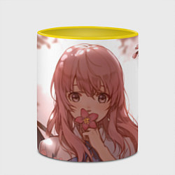 Кружка 3D Koe no Katachi, цвет: 3D-белый + желтый — фото 2