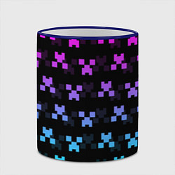 Кружка 3D MINECRAFT CREEPER NEON, цвет: 3D-синий кант — фото 2