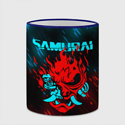 Кружка 3D CYBERPUNK 2077 SAMURAI, цвет: 3D-синий кант — фото 2