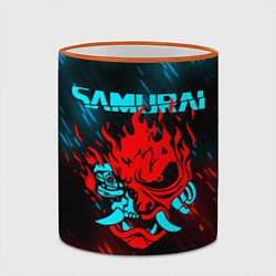 Кружка 3D CYBERPUNK 2077 SAMURAI, цвет: 3D-оранжевый кант — фото 2