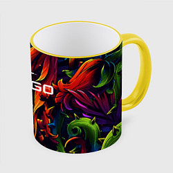 Кружка 3D CS GO, цвет: 3D-желтый кант