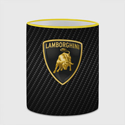Кружка 3D Lamborghini Z, цвет: 3D-желтый кант — фото 2