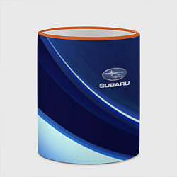 Кружка 3D SUBARU, цвет: 3D-оранжевый кант — фото 2
