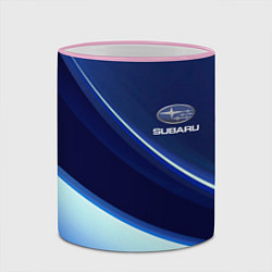Кружка 3D SUBARU, цвет: 3D-розовый кант — фото 2