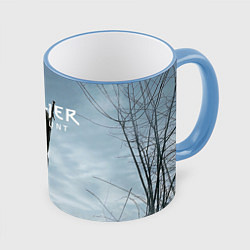 Кружка 3D The Witcher, цвет: 3D-небесно-голубой кант