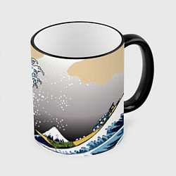 Кружка 3D The great wave off kanagawa, цвет: 3D-черный кант