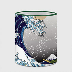 Кружка 3D The great wave off kanagawa, цвет: 3D-зеленый кант — фото 2