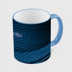 Кружка 3D FORD, цвет: 3D-небесно-голубой кант
