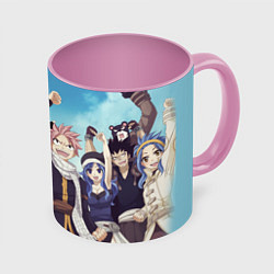 Кружка 3D FAIRY TAIL ХВОСТ ФЕИ, цвет: 3D-белый + розовый