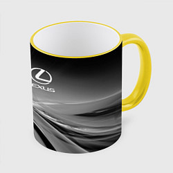 Кружка 3D LEXUS, цвет: 3D-желтый кант