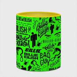 Кружка 3D BILLIE EILISH БИЛЛИ АЙЛИШ, цвет: 3D-белый + желтый — фото 2