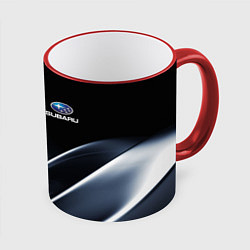 Кружка 3D SUBARU, цвет: 3D-красный кант
