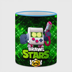 Кружка 3D Virus 8 bit brawl stars 8 бит, цвет: 3D-небесно-голубой кант — фото 2