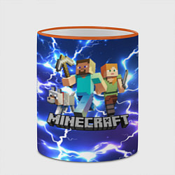 Кружка 3D MINECRAFT МАЙНКРАФТ, цвет: 3D-оранжевый кант — фото 2