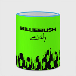 Кружка 3D BILLIE EILISH БИЛЛИ АЙЛИШ, цвет: 3D-небесно-голубой кант — фото 2