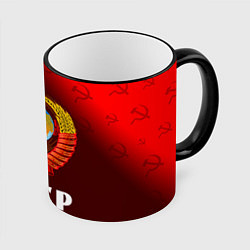 Кружка 3D СССР USSR, цвет: 3D-черный кант