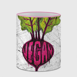Кружка 3D Vegan, цвет: 3D-розовый кант — фото 2