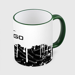 Кружка 3D COUNTER STRIKE, цвет: 3D-зеленый кант