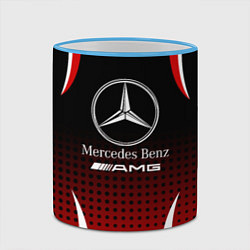 Кружка 3D Mercedes-Benz, цвет: 3D-небесно-голубой кант — фото 2