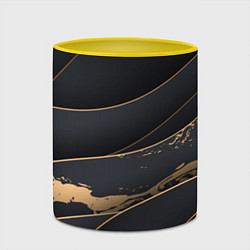 Кружка 3D Black gold, цвет: 3D-белый + желтый — фото 2