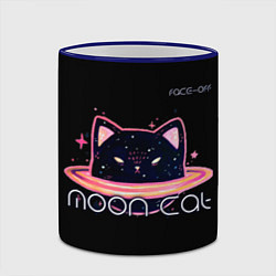 Кружка 3D Face Off- Moon cat, цвет: 3D-синий кант — фото 2