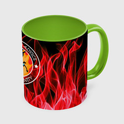 Кружка 3D FIRE, цвет: 3D-белый + светло-зеленый