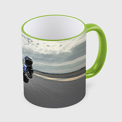 Кружка 3D Yamaha, цвет: 3D-светло-зеленый кант