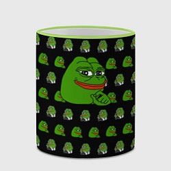 Кружка 3D Frog Pepe, цвет: 3D-светло-зеленый кант — фото 2