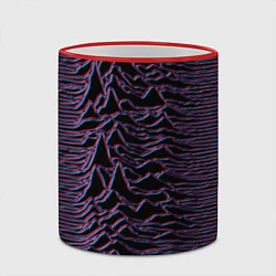 Кружка 3D Joy Division Glitch, цвет: 3D-красный кант — фото 2