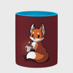 Кружка 3D Кофе любят не только люди, цвет: 3D-белый + небесно-голубой — фото 2
