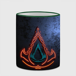 Кружка 3D Assassins Creed Valhalla, цвет: 3D-зеленый кант — фото 2