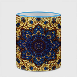 Кружка 3D Золотой ковер, цвет: 3D-небесно-голубой кант — фото 2