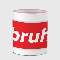 Кружка 3D Bruh, цвет: 3D-розовый кант — фото 2