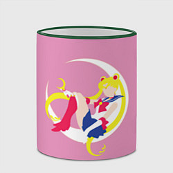 Кружка 3D Сейлор мун, цвет: 3D-зеленый кант — фото 2