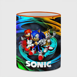 Кружка 3D SONIC TRIO, цвет: 3D-оранжевый кант — фото 2